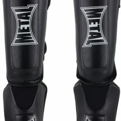 Promo ✔️ Protège Tibias Boxe METAL BOXE PROT VINYL TIBIA ET PIEDS NOIR 🧨