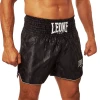 Meilleure vente 🤩 Boxe Unisexe Leone 1947 Short De Kickboxing Boxe Thaï Thai Basic NOIR 👏 -Combat Sport magasin 2b66b3231aa649b4a10d617976a798e0
