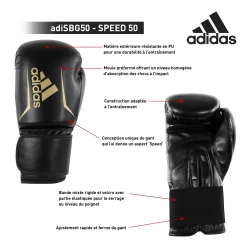 De gros 🔥 Boxe Française Adidas Performance Speed 50 Noirrse Boxe NOIR 🎉 -Combat Sport magasin 32099fedabbc46e38dc299b7cacb0fca