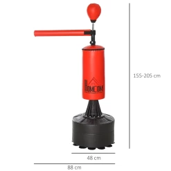 Remise ❤️ Homcom Sac De Frappe Boxe Autoportant Punching Ball Brunier 3 En 1 Rouge Noir 👏 -Combat Sport magasin 3bbb0b97f48d445493bb3eb1d6fe5ea7