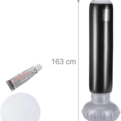 Meilleure vente 🎁 Helloshop26 Sac De Frappe Sur Pied Boxe Gonflable Noir Et Orange Helloshop26 13 0002414 Noir ❤️