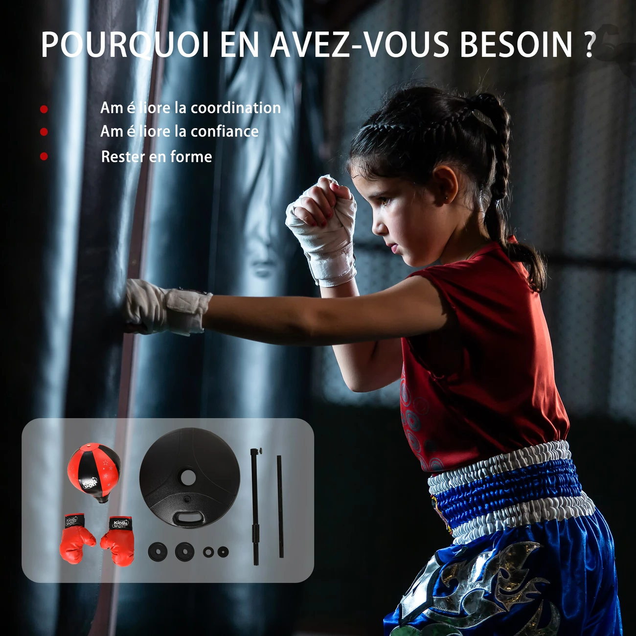 Top 10 ✨ Homcom Punching Ball Sur Pied Enfant Hauteur Réglable Gants Inclus Rouge 🥰 6 Top 10 ✨ Homcom Punching Ball Sur Pied Enfant Hauteur Réglable Gants Inclus Rouge 🥰 – Image 4