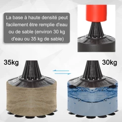 Remise ❤️ Homcom Sac De Frappe Boxe Autoportant Punching Ball Brunier 3 En 1 Rouge Noir 👏 -Combat Sport magasin a8ffb3fbb95949eb9b2f792a88052aa5