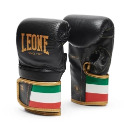 Tout neuf 😀 Boxe Leone 1947 Gants De Sac Italy NOIR 👍